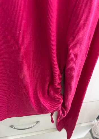 Pembe Uzun Kollu Crop Top - Görsel 3