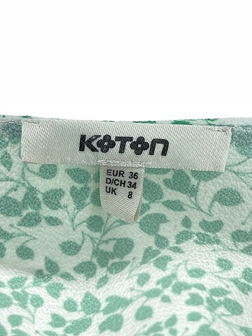 36 Beden yeşil Renk Koton Bluz %70 İndirimli.