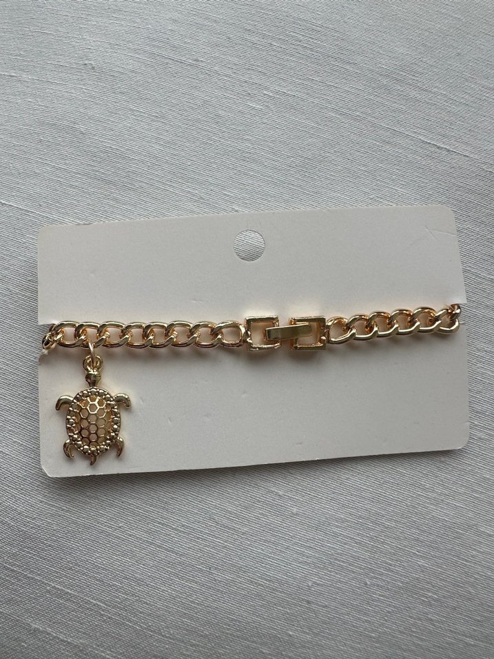 Altın Renk Charmlı  Kadın El Bilekliği - Görsel 5