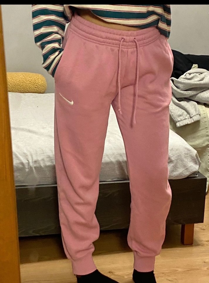 Nike Kadın Pembe Bol Kesim Eşofman Altı orijinal - Görsel 2