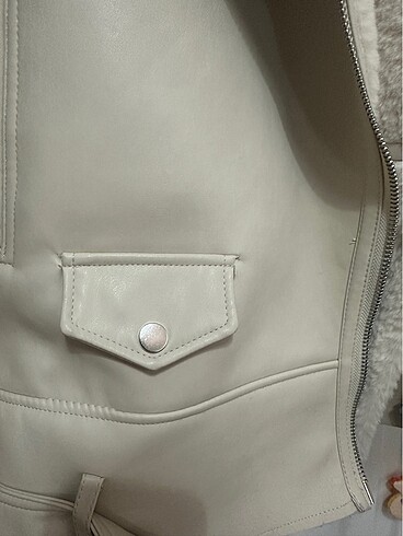 xs Beden beyaz Renk Stradivarius Biker Mont