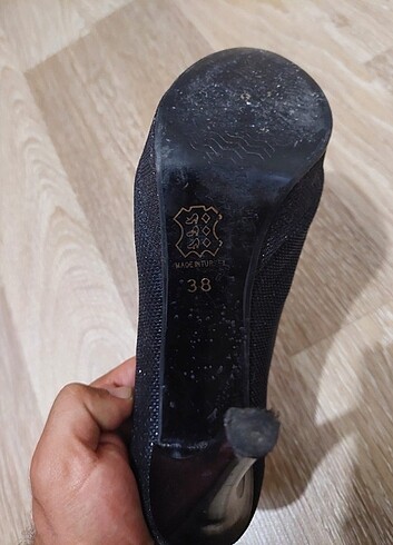 38 Beden Simli topuklu ayakkabı 