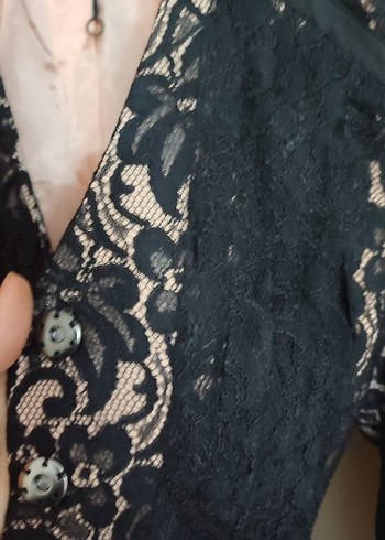 İpekyol Dantelli Siyah Kadın Ceket - Görsel 4