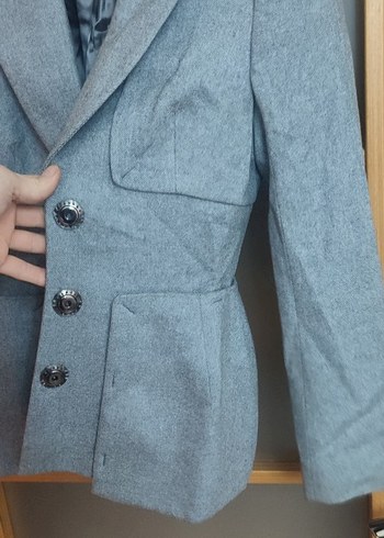 Gri Kadın Blazer Ceket - Görsel 2