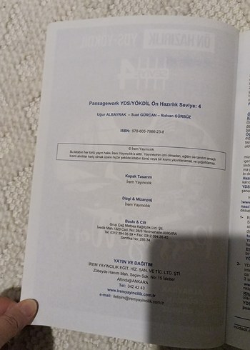 Ön Hazırlık YDS-YÖKDİL Seviye 4 Passage Work Kitabı - Görsel 2