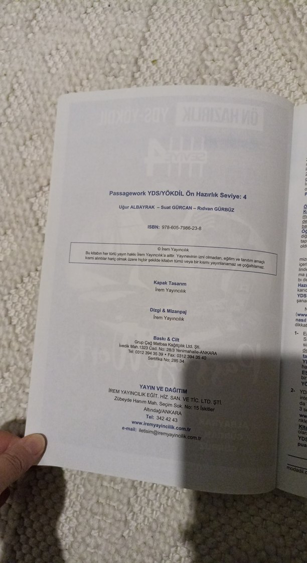 Ön Hazırlık YDS-YÖKDİL Seviye 4 Passage Work Kitabı - Görsel 2