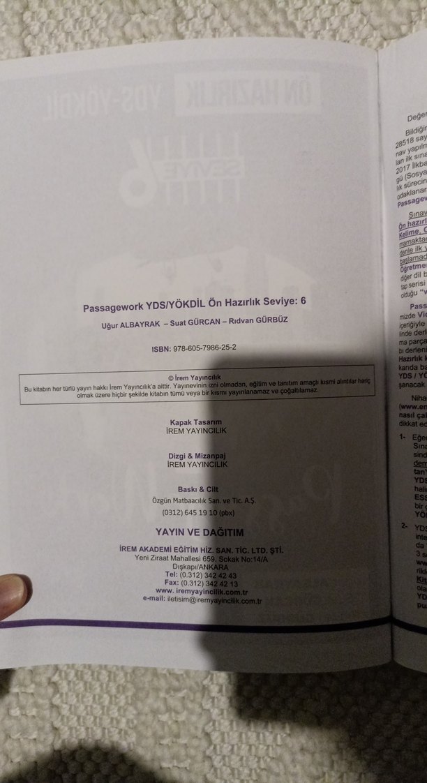 YDS-YÖKDİL Ön Hazırlık Passage Work 6 Kitabı - Görsel 2