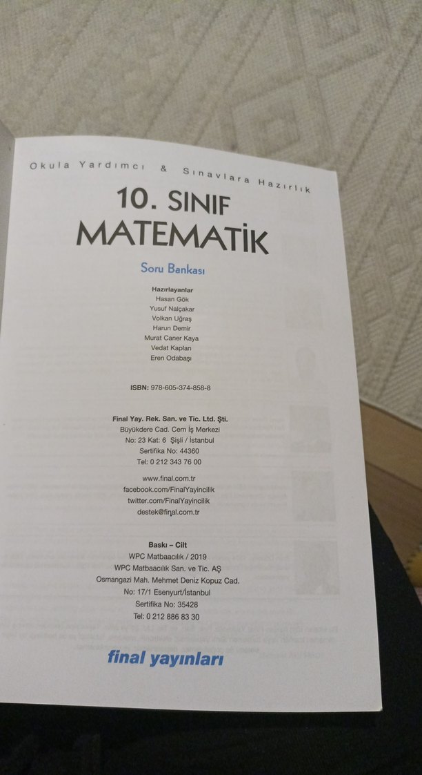 10. Sınıf Matematik Soru Bankası - Final Yayınları - Görsel 2