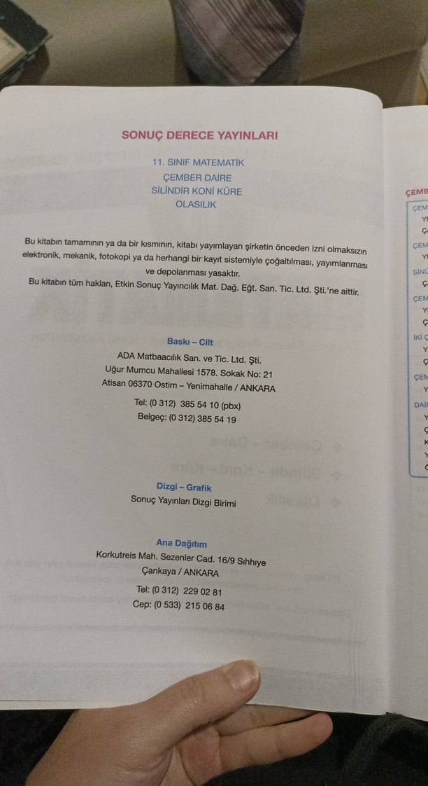 11. Sınıf Matematik Soru Kitapçığı - Görsel 3