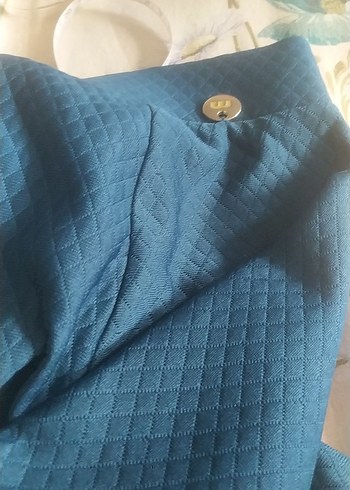 Parlak Mavi Midi  Etek - Görsel 4