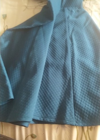 Parlak Mavi Midi  Etek - Görsel 2