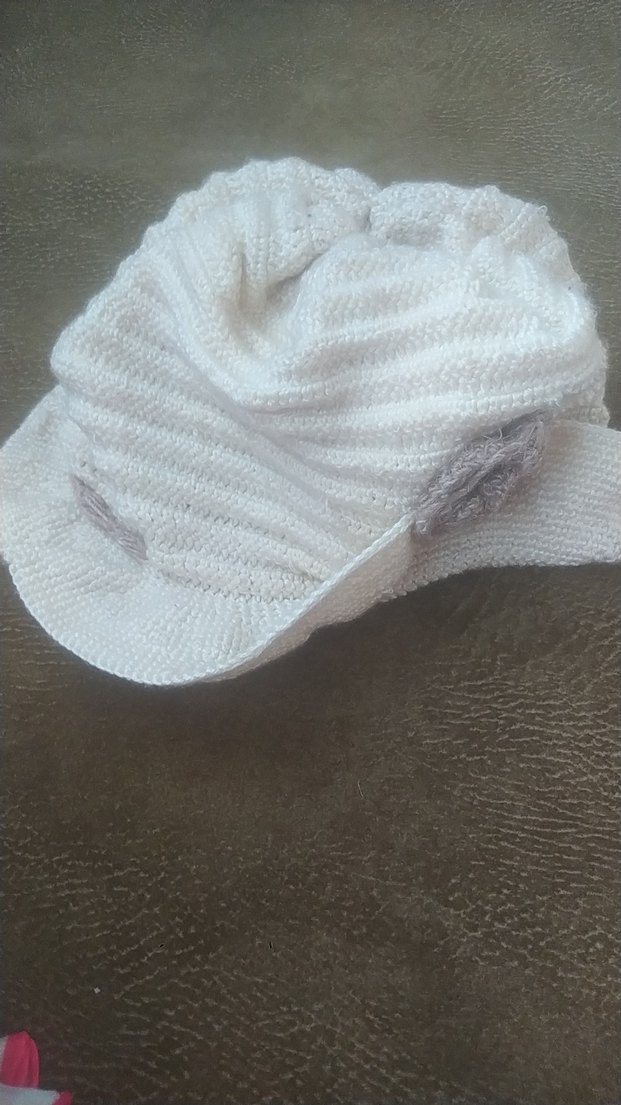 Kadın Beyaz Örgü Bohem Bere - Görsel 3