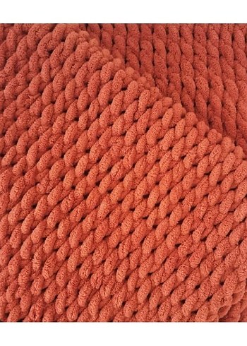 kahverengi örgü battaniye - Görsel 2