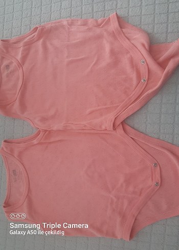 Pembe Kolsuz Bebek Çıtçıtlı Body 2 adet