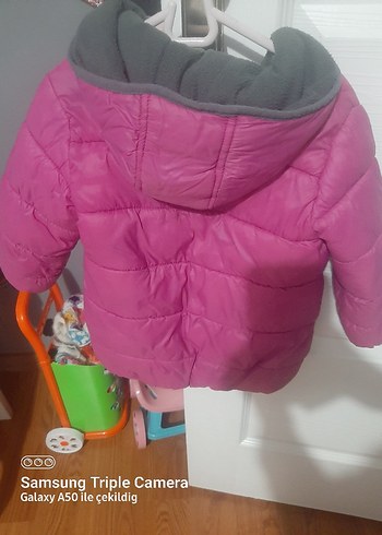 Kız Çocuk Pembe Fermuarlı Mont - Görsel 3