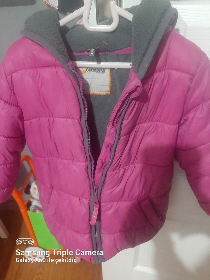 Kız Çocuk Pembe Fermuarlı Mont - Görsel 2