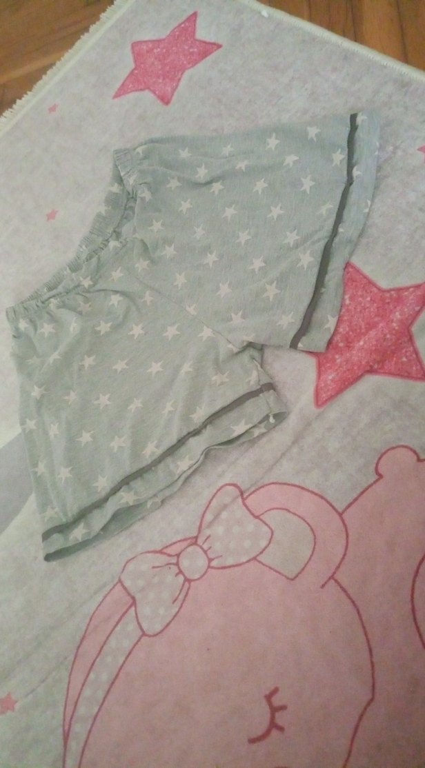 Gri Pamuklu Hamile Mini Şort - Görsel 3