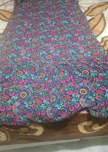 Çiçek Desenli Uzun Bohem Elbise - Görsel 2