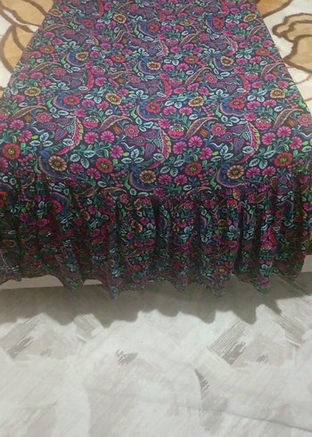 Çiçek Desenli Uzun Bohem Elbise - Görsel 3