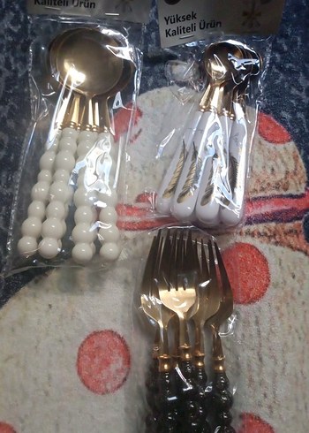 Renkli Saplı Çatal ve Kaşık Seti - Görsel 4