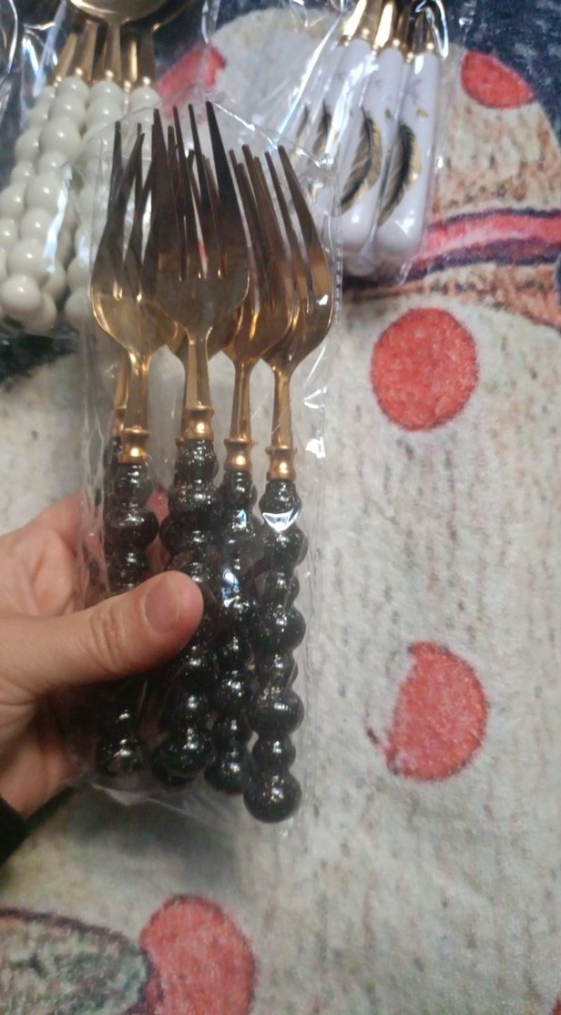 Renkli Saplı Çatal ve Kaşık Seti - Görsel 5