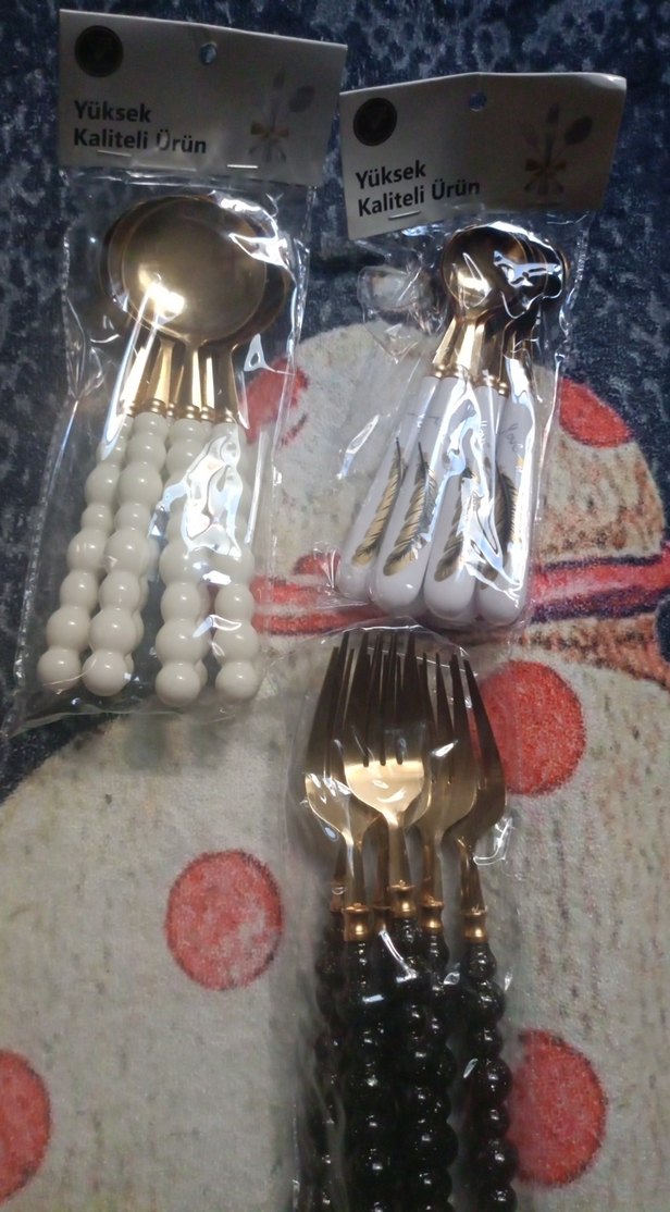 Renkli Saplı Çatal ve Kaşık Seti - Görsel 4