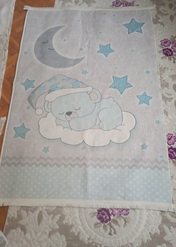 Pastel Gri Baskılı Çocuk Battaniyesi - Görsel 2