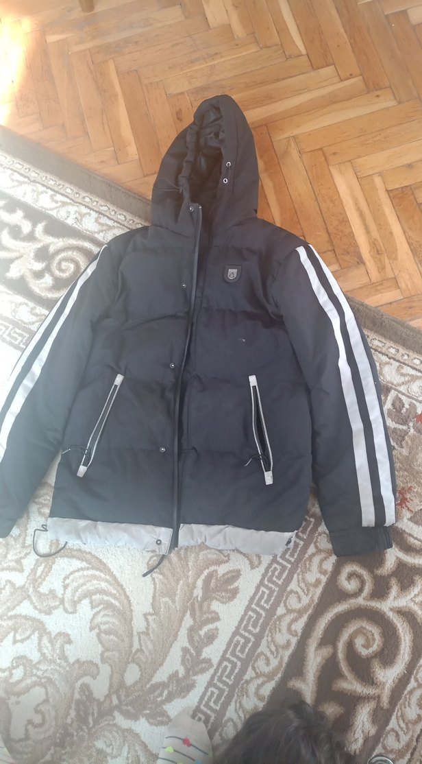 Siyah Fermuarlı Kısa Erkek Mont - Görsel 2