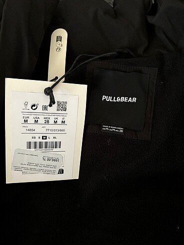 Pull and Bear Pulland bear siyah şişme mont