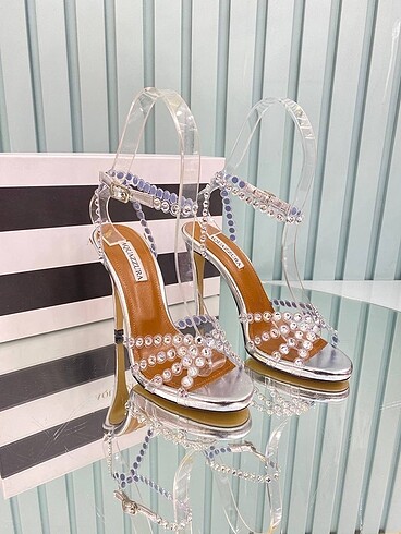 Aquazzura Stone Pumps Hakiki Deri İthal Aksesuar
