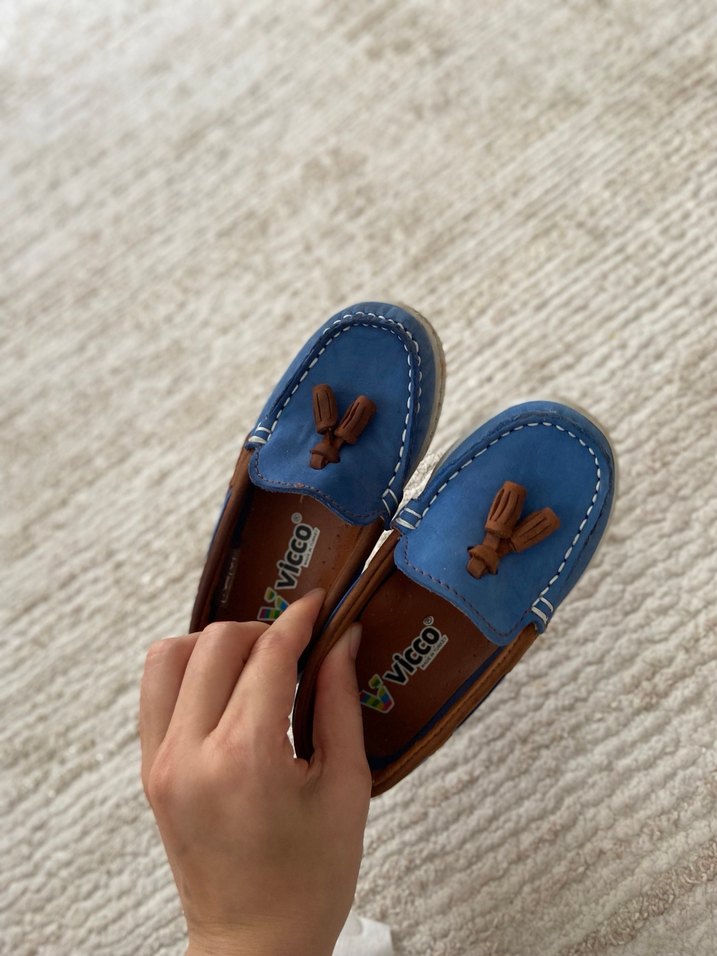 Mavi Püsküllü Erkek Özel Gün Ayakkabısı - Görsel 2