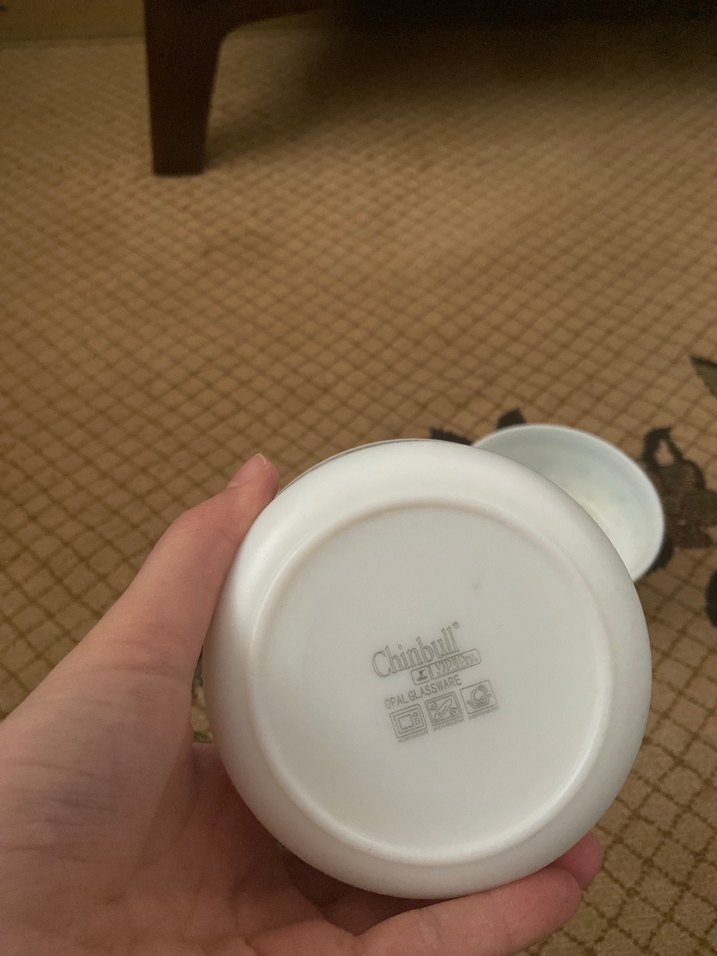 2 adet Mavi Çiçek Desenli Beyaz Opal Kase - Görsel 3