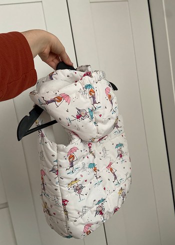 Kız Çocuk Baskılı Fermuarlı Yelek - Görsel 4