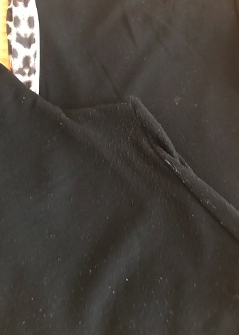 Siyah Leopar Detaylı Jadın eşofman altı - Görsel 2