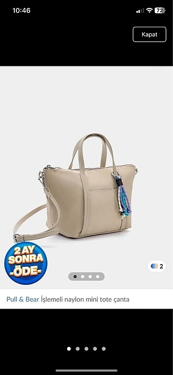 Pull and bear tote çanta