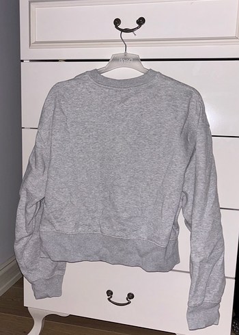 Bershka Gri Uzun Kollu Kadın Sweatshirt