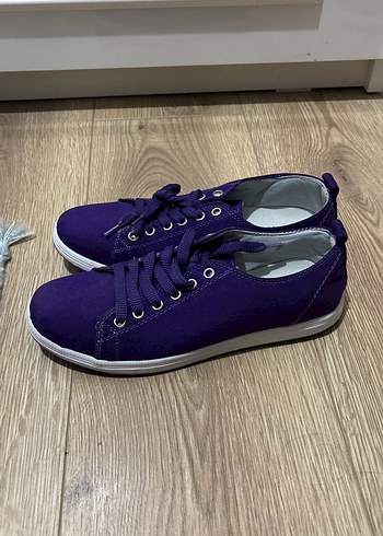 Diğer Mor Süet Bağcıklı Kadın Spor Ayakkabı