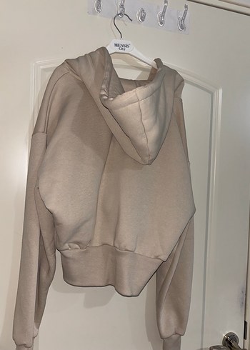 Trendyol & Milla Bej Fermuarlı Yüksek Yakalı Kadın Sweatshirt