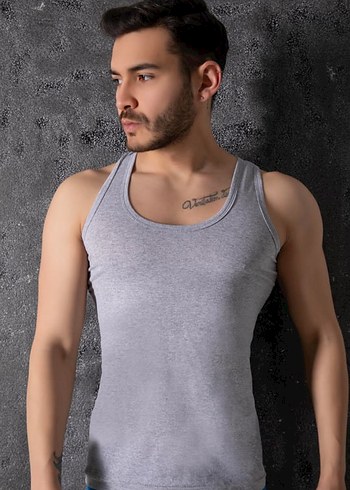 gri renk atlet 6 adet - Görsel 4