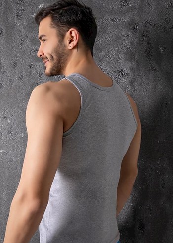 gri renk atlet 6 adet - Görsel 2