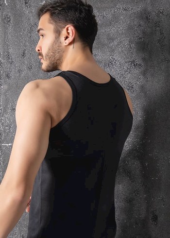 Erkek Siyah Mini Atlet 6'lı Paket - Görsel 3