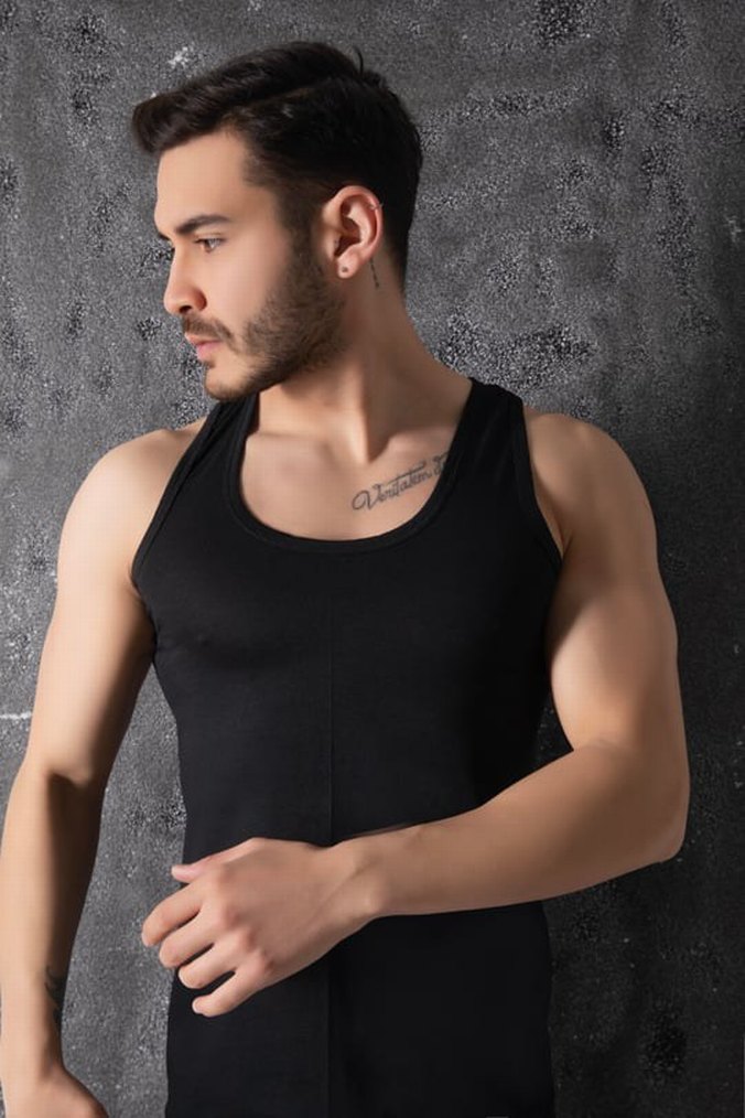 Erkek Siyah Mini Atlet 6'lı Paket - Görsel 2