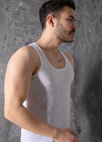 Erkek Beyaz Atlet - Görsel 4