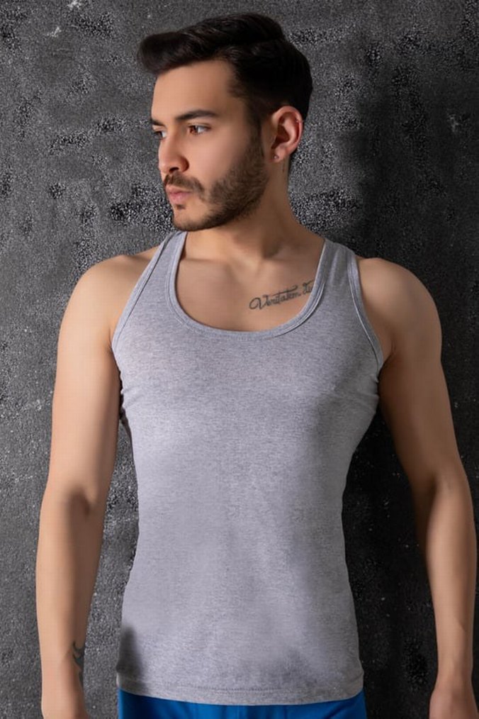 gri renk atlet  6 adet - Görsel 3