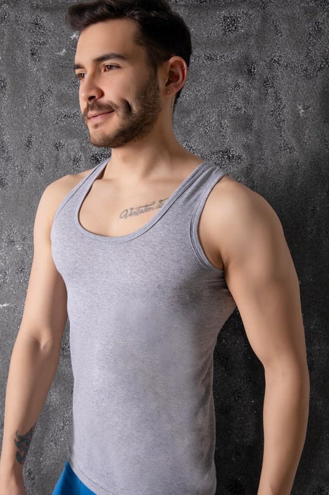 gri renk atlet  6 adet - Görsel 2