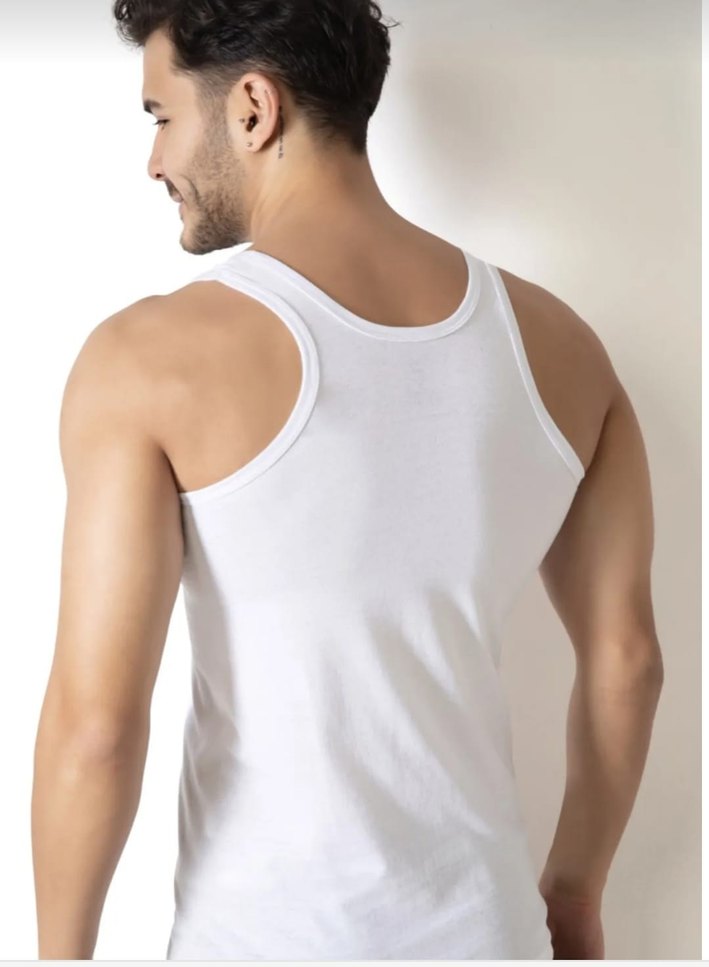 Erkek Beyaz Slim Fit Atlet - Görsel 5