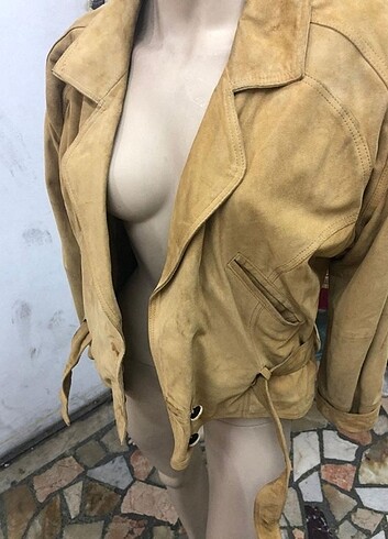 American Vintage Bayan Deri Ceket - Orijinal Vintage (SIFIR ÜRÜN)