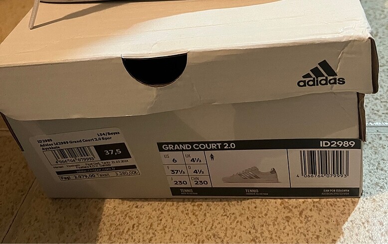37,5 Beden Adidas Grand Coupet 2.0