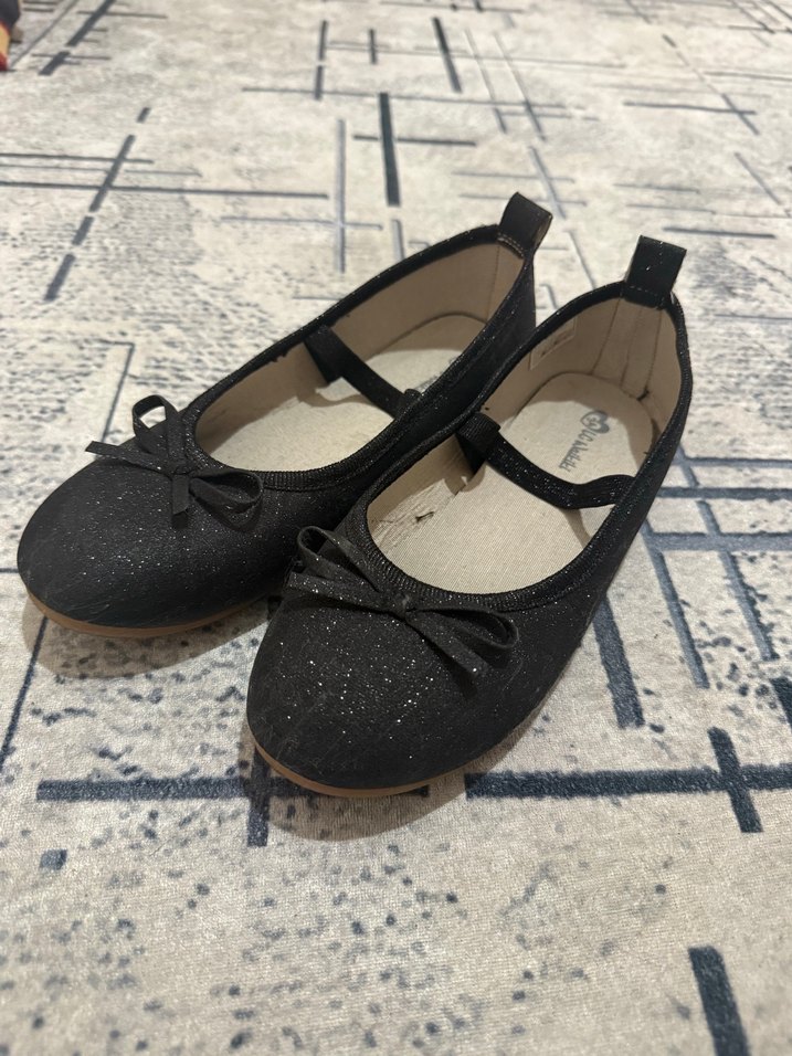 Kız Çocuk Siyah Tokalı Babet Ayakkabı - Görsel 2