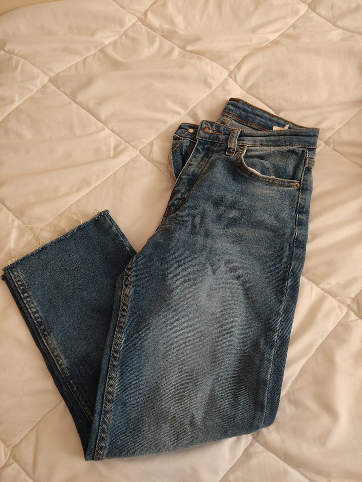 Gri Mavi Kadın Denim Pantolon - Görsel 4